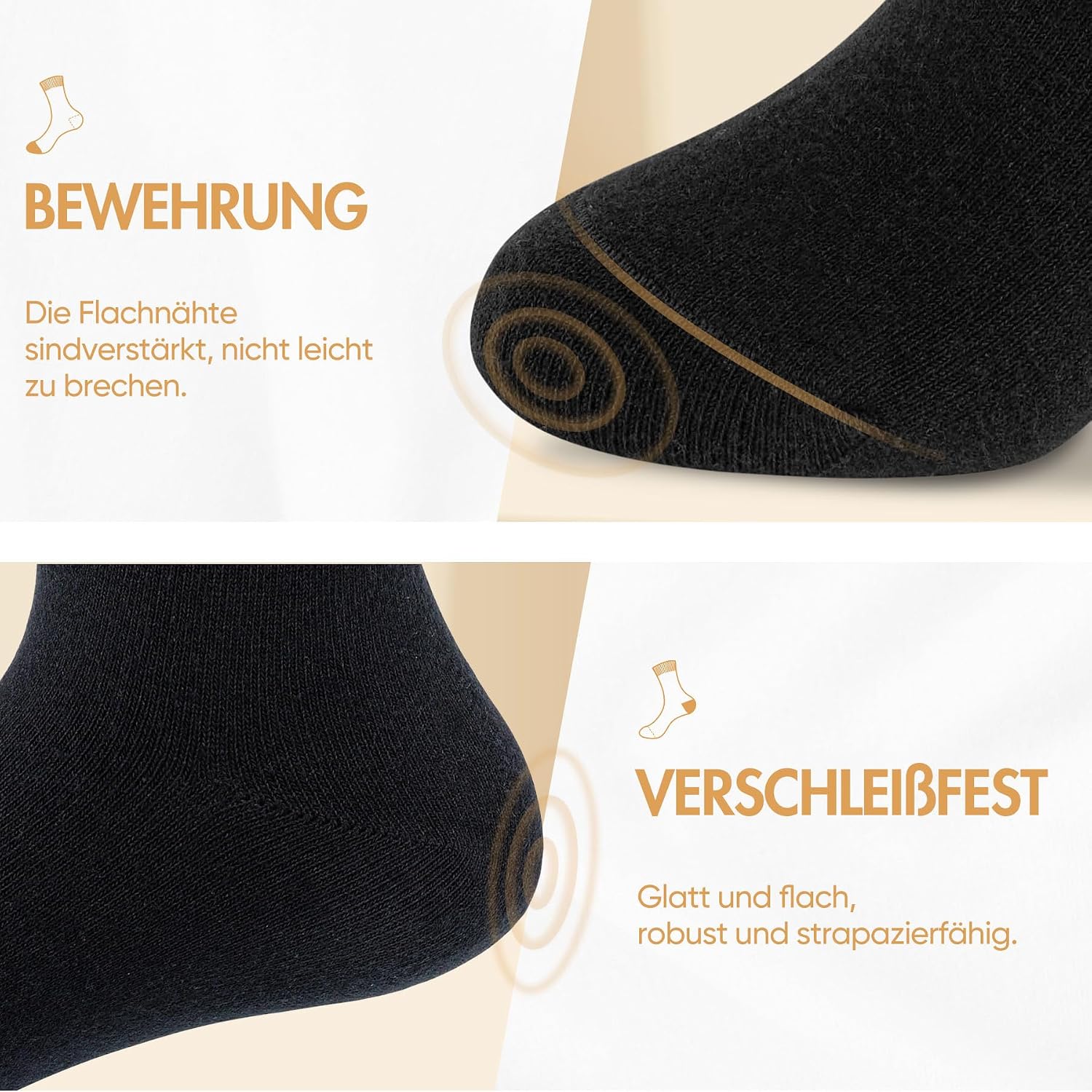 NUOZA 12 Pairs of Socks Men Women Cotton Business Breathable Socks – Bild 3