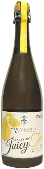 van Nahmen Sparkling Juicy Tea White Tea, Tahiti Vanilla, Quince, Alcohol-Free, 0.75 Litres, Includes 0.25 € Disposable Deposit