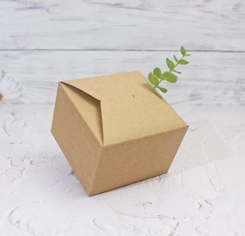 Runiash Pack of 30 Party Gift Candy Boxes, Kraft Paper Treat Boxes for Gift, Wedding, Baby Shower, Birthday, Pink Small Gift Boxes with Ribbons for Packaging (Brown) – Bild 3