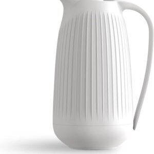 Kähler Hammershøi Insulated Jug 1.0 L with Button Function for Tea and Coffee White