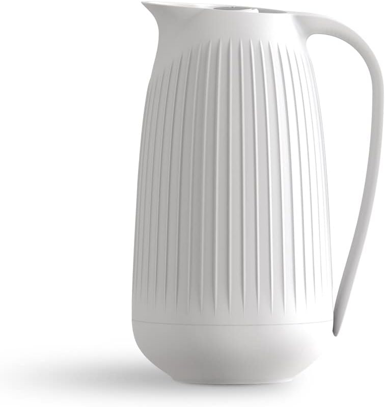 Kähler Hammershøi Insulated Jug 1.0 L with Button Function for Tea and Coffee White