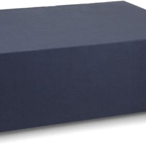 Premium Gift Box with Lid, Foldable, Gift Box, Magnetic Box, Gift Packaging for Christmas and Birthday, Magnetic Folding Box, Blue, 38 x 28 x 12 cm