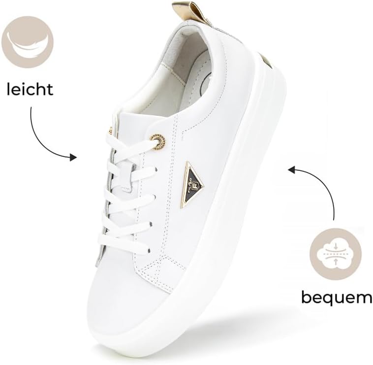 FILIPPO Platform Trainers Women's Leather Shoes Women's Trainers Leather Low Shoes – Bild 3