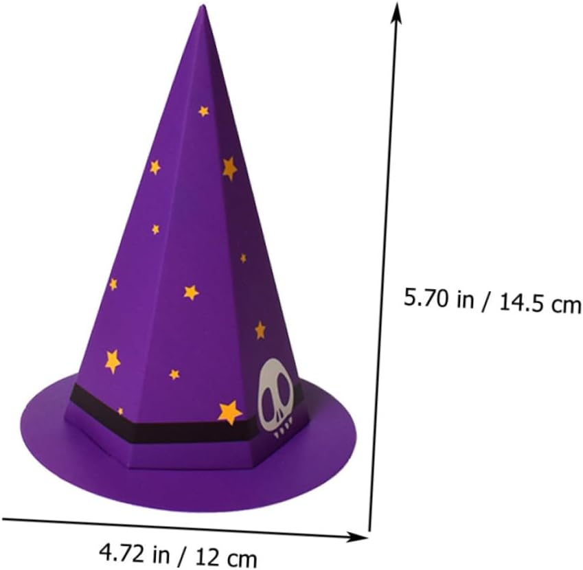 CIYODO Pack of 20 Cardboard Hat Candy Gift Box Paper Purple Halloween Theme Anti Falling for Halloween and Party Packaging – Bild 2