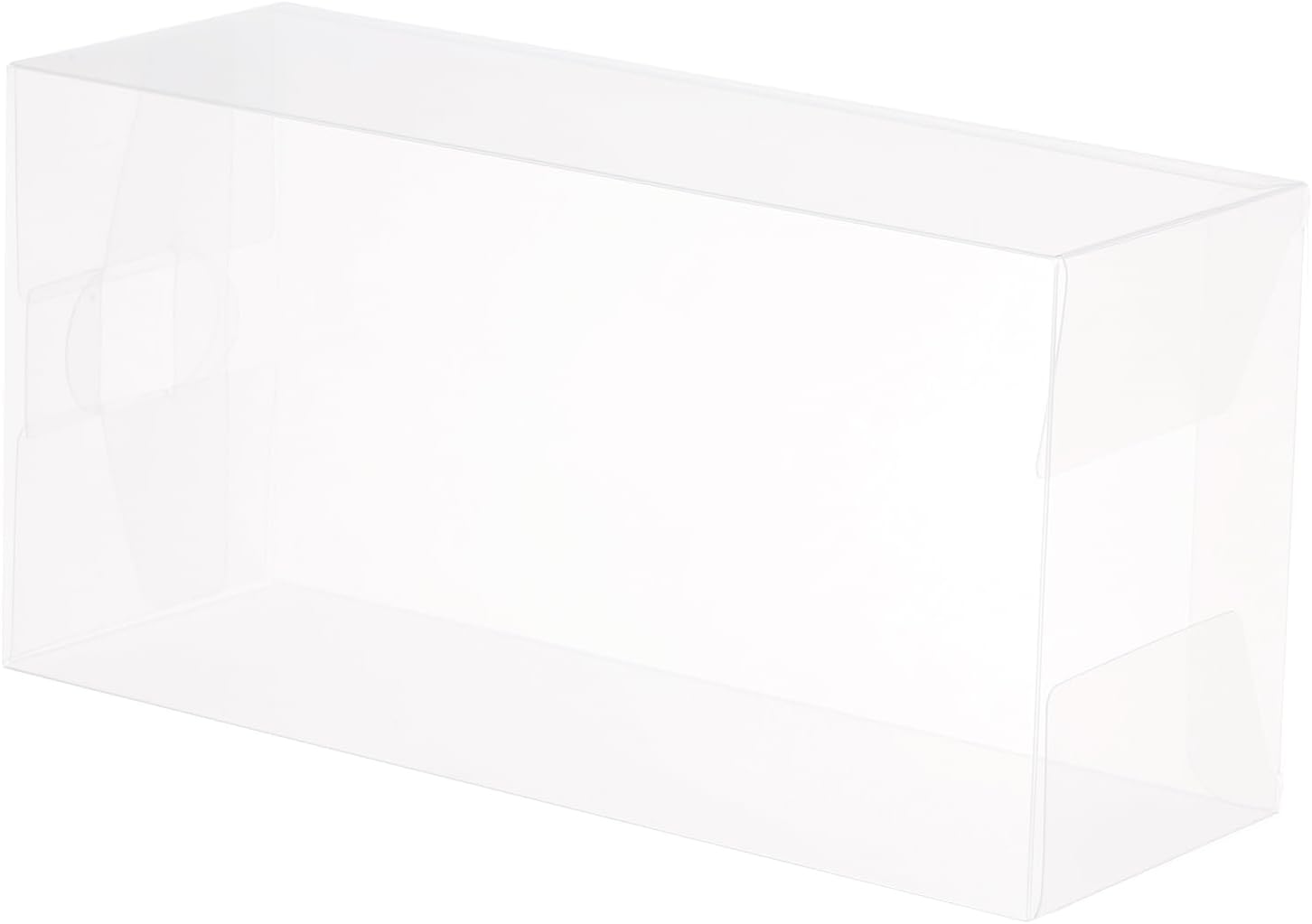 QUARKZMAN Plastic Retail Boxes 3.9 x 2.7 x 7.9 (100 x 70 x 200 mm) Gift Box with Protective Film for Sweets, Wedding, Party Packaging, Transparent, Pack of 30