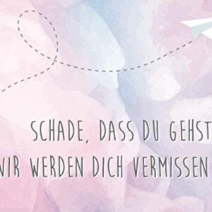 Schade, dass du gehst, wir werden dich vermissen: Abschiedsgeschenk für die Freundin oder Kollegin, leeres Abschiedsbuch als Geschenk zum Abschied bei ... bei einem Auslandsjahr, Umzug oder Jobwechsel