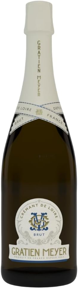 Gratien & Meyer Crémant de Loire A.O.C Brut (1 x 0.75l) Fine French Sparkling Wine - Champagne Level Cremant - Fresh Fruity, Traditional Bottle Fermentation
