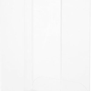 QUARKZMAN Plastic Retail Boxes 1.8 x 2 x 3.9 (45 x 50 x 100 mm) Gift Box with Protective Film for Sweets, Biscuits, Christmas, Wedding, Party Packaging, Transparent, Pack of 20