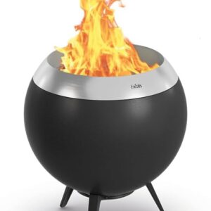 höfats Moon 45 Smokeless Fire Bowl with Low Base Made of Stainless Steel - Enamelled Low Smoke Fire Basket with Wood Carburettor Technology, Two-Stage Combustion Process - Fire Pit with Diameter 45 cm