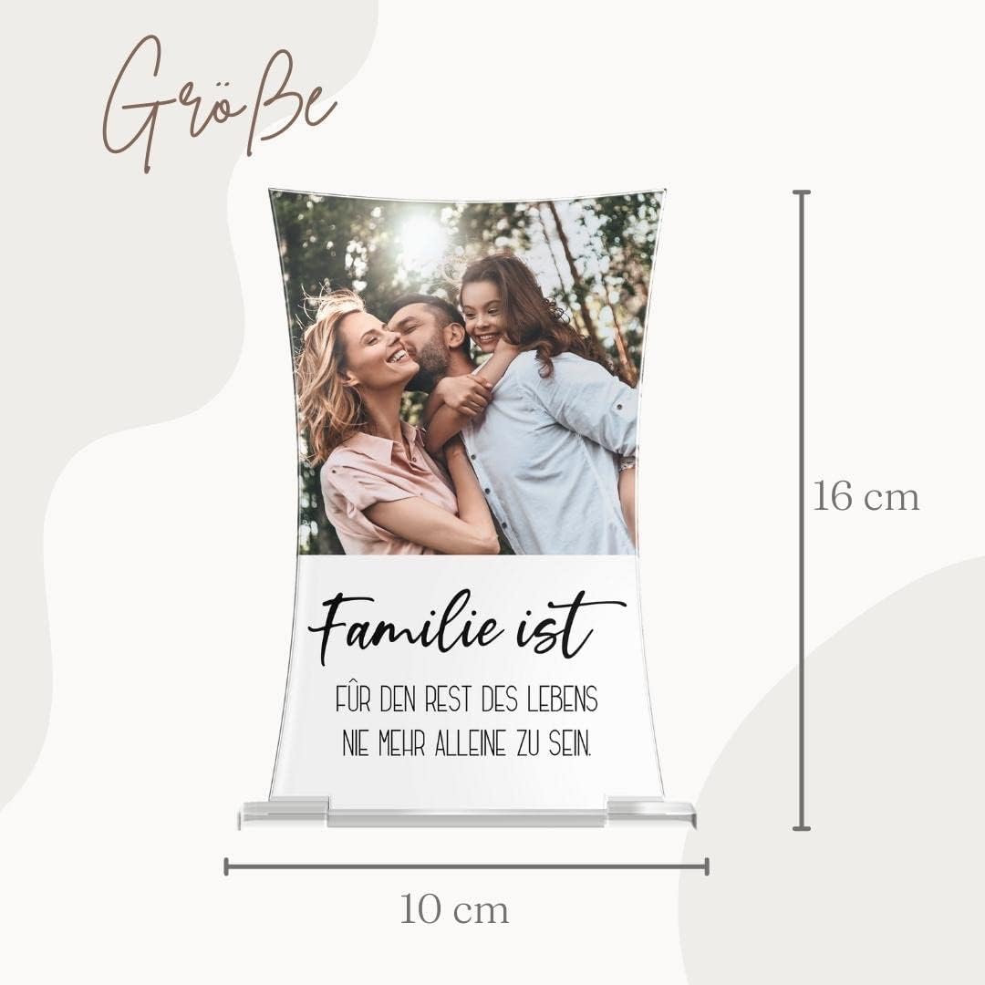 CHRISCK design Self-Designed Acrylic Glass Picture with Photo and Text - Personalised Gift Birth Baby - Gift Idea Mum Mother's Day - Photo Gift Partner Parents Friends Birthday – Bild 8