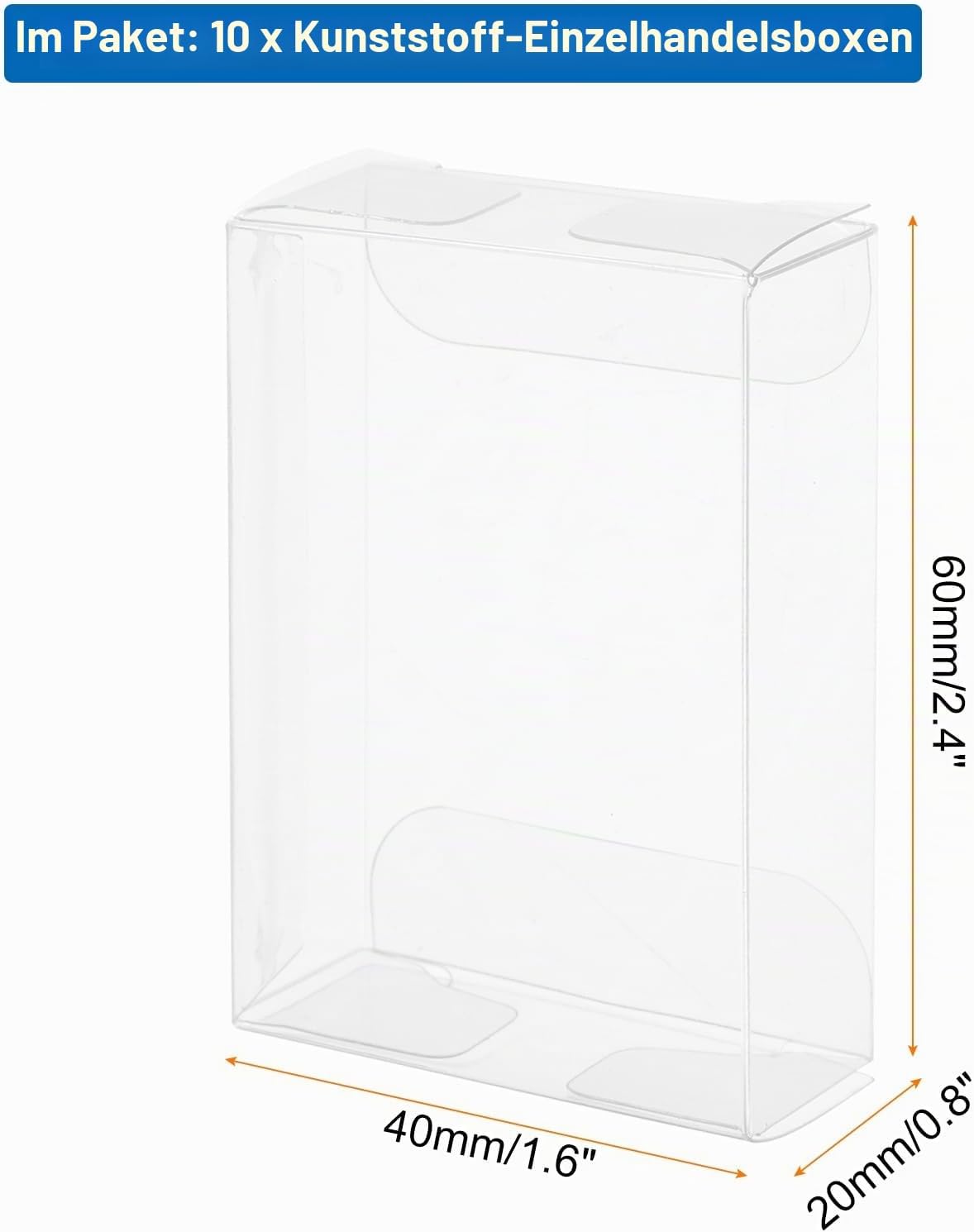 QUARKZMAN Pack of 10 Transparent Gift Boxes, 40 x 20 x 60 mm Plastic Gift Packaging for Sweets, Biscuits, Jewellery Storage, Wedding, Valentine's Day, Party, Packaging – Bild 2