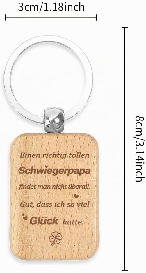 Father-in-law gifts key ring wooden Father's Day gift gift for father-in-law gift birthday Father's Day Father's Day Father's Day men's day Valentine's Day Christmas advent calendar – Bild 2