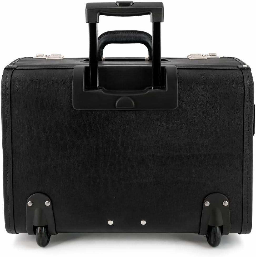 Alassio - 92301 SILVANA - trolley pilot case, wheeled, imitation leather, black – Bild 4