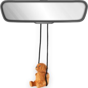 100% Handmade Wooden Swinging Dog Labrador Car Hanging Ornament – Cute Hand Carved Painted Wooden Dog Labrador Figure – Car Mirror – Hanging Accessories Gifts