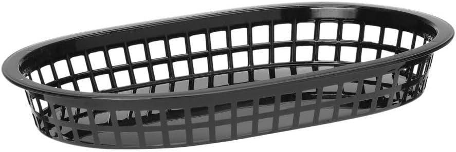 HENDI Servierkörbe, im Fastfood-Stil, Körbe, zum Servieren für Pommes Frites, Garnelen, Zwiebelringen, Stückzahl: 6, 275x175x(H)38mm, Schwarz – Bild 3