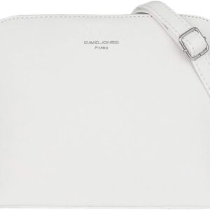 David Jones – Women’s Small Shoulder Bag – Saffiano Leather Fixed Shoulder Bag – Chain Shoulder Strap Evening Bag – Zip Handbag – City Clutch, Party Zip Crossbody Bag