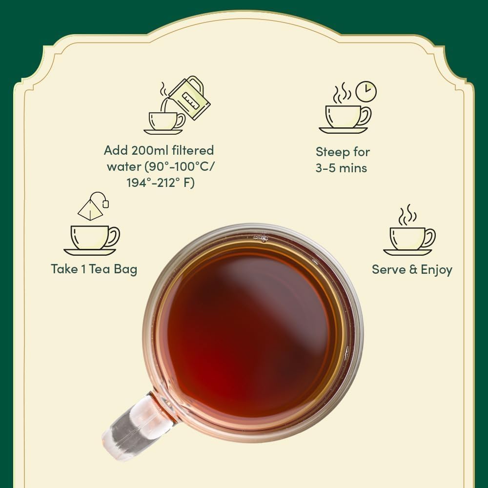 VAHDAM, Tea Variety Pack | 15 Flavours | Award Winning Tea Sampler | Black Tea, Green Tea, Oolong Tea, Chai Tea, Herbal Tea | Long Leaf Pyramid Tea Bags | Best Selling Tea Gift Set & Tea Gift Box – Bild 6