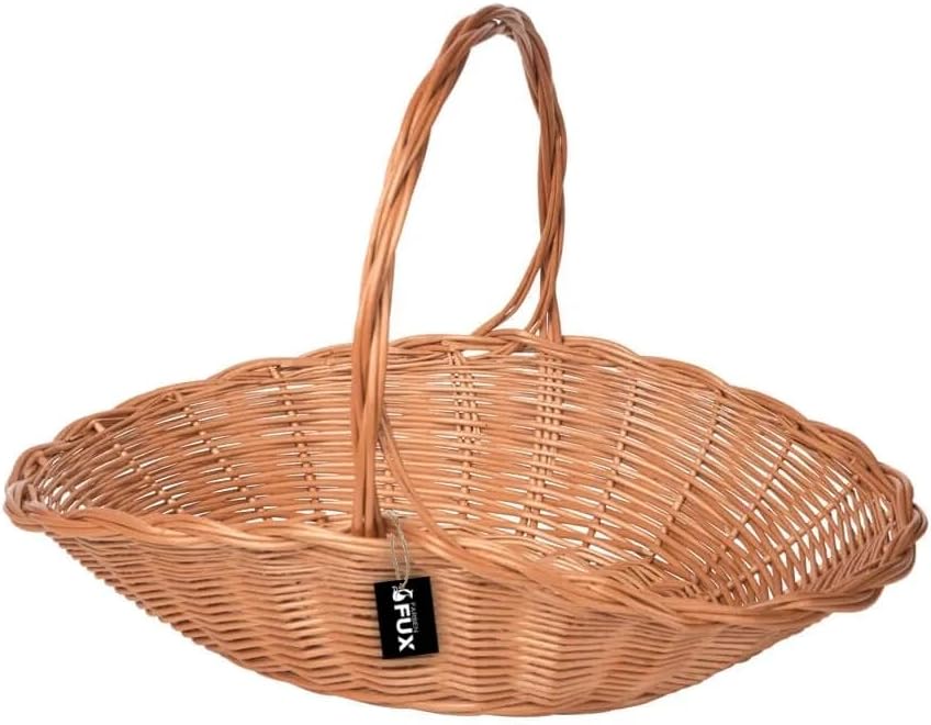 Gift Basket Wicker Oval Large Gift Basket Braided Handle Basket 50 x 32 cm
