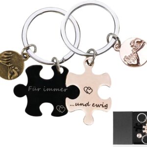 Anicy Personalised Gifts Keyring Couple Gifts Anniversary Valentine’s Day for Him Her