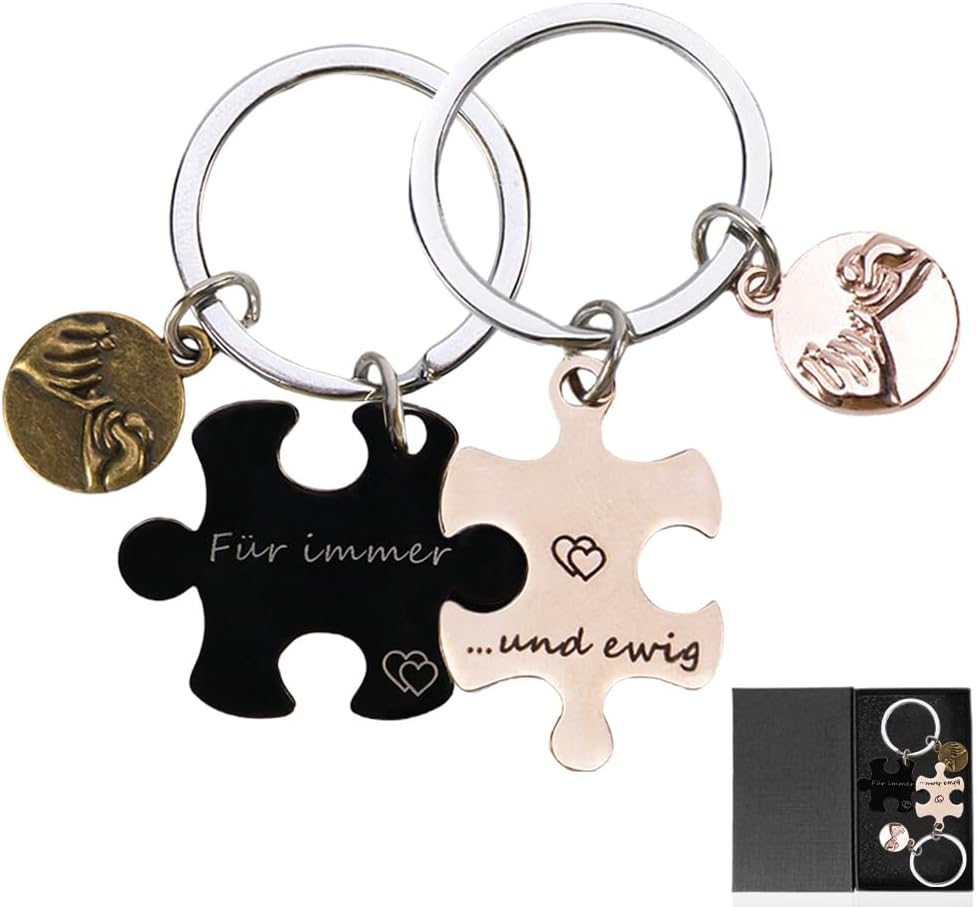 Anicy Personalised Gifts Keyring Couple Gifts Anniversary Valentine's Day for Him Her