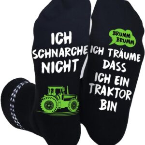 Men’s Funny Socks with Inscription (German Language), EU 43–46/UK 8.5–11.5, Gift for Birthday, Men’s Day, Father’s Day, for Dad, Grandpa, Friend, Brother, Boys