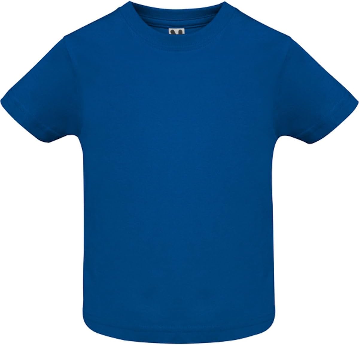 6564 Baby T-Shirt Short Sleeve Crew Neck Shoulder Opening Plain Cotton