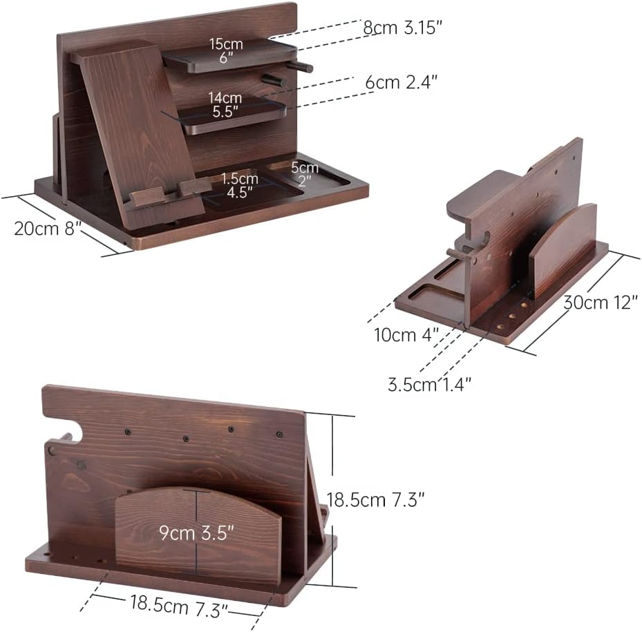 Gifts for Men, Wooden Phone Docking Station, Watches, Wallets, Bedside Organiser Gift Husband, Gift for Him, Father, Brother, Christmas, Anniversary, Birthday Gift for Men, Dad Gifts – Bild 2