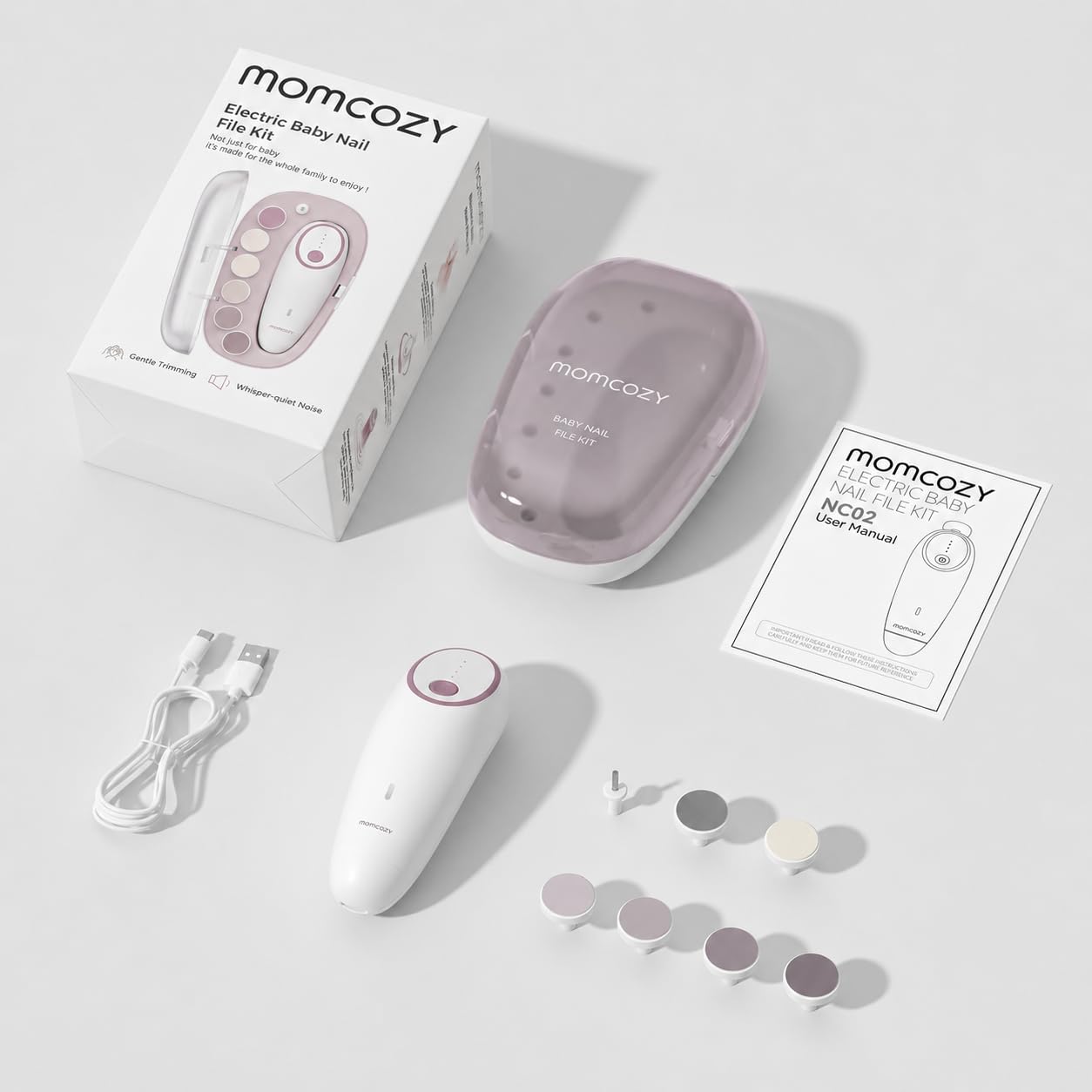 Momcozy Elektrische Nagelfeile Baby, Rosa – Bild 6