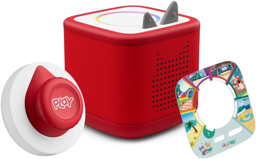 tonies Toniebox 2 Tonieplay Bundle Including 1 Tonieplay Game + Controller: Lalalinos, Red, Audio Player for Audio Books, Songs, Sleep and Tonieplay for Children