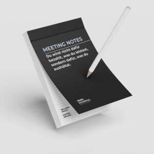 Notepad: You will not be paid for what you do, but for what you endure. Meeting Notes | A6 notepad 50 sheets. Funny gift idea for office, colleagues (not paid)