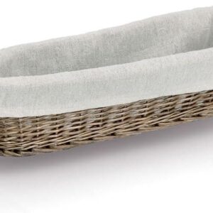 Zeller 14175 Baguette Basket with Bag Wicker / Canvas
