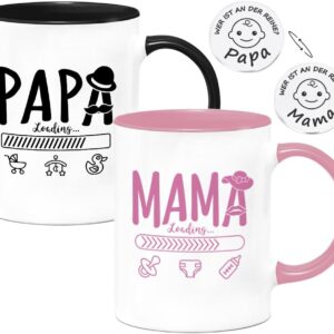 Mug Set with Decision Coin, Birth Gifts for Expectant Parents