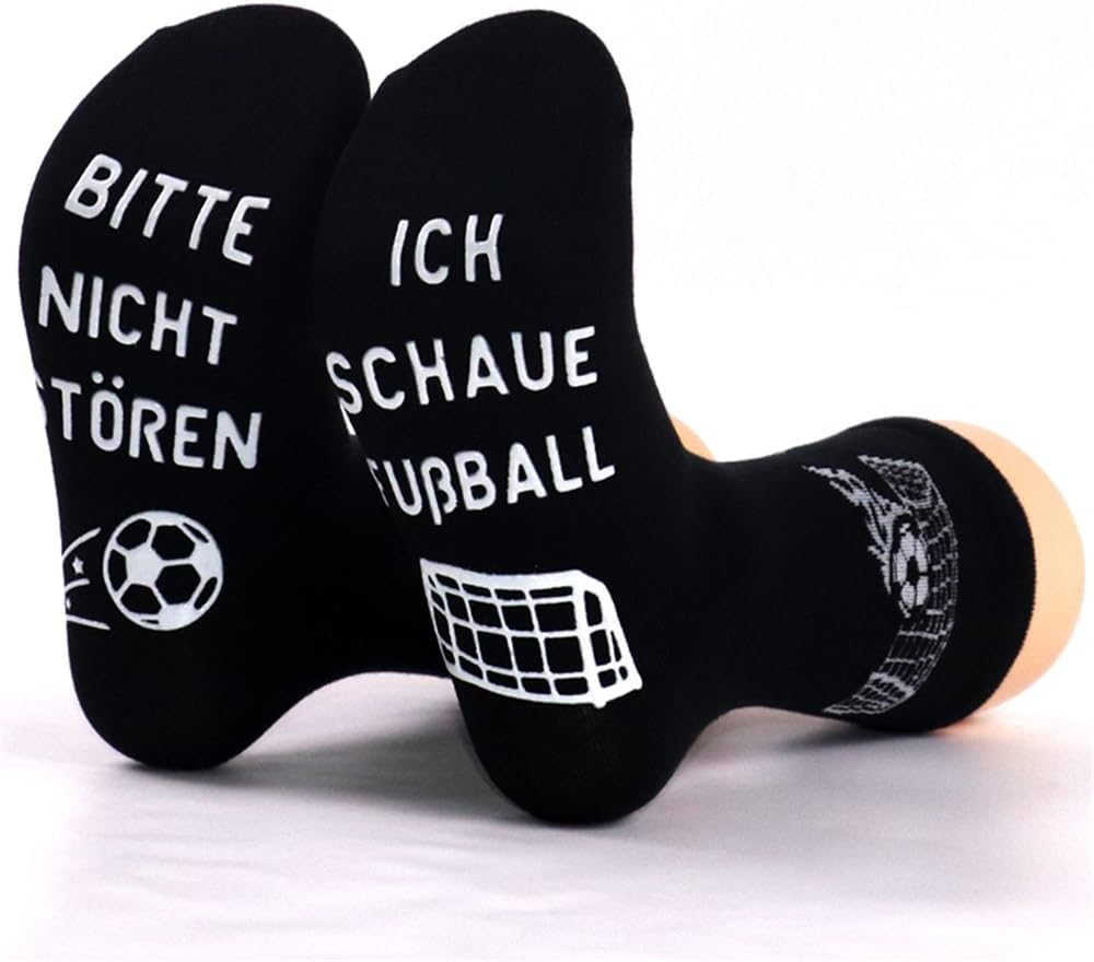 Fußball Geschenke für Männer Neuheit Lustige Socken mit Spruch Bitte Nicht Stören Ich Schaue Fußball Teenager Jungen Sohn Fußballliebhaber Vatertag Geschenke für Herren Fussball Geschenke – Bild 3