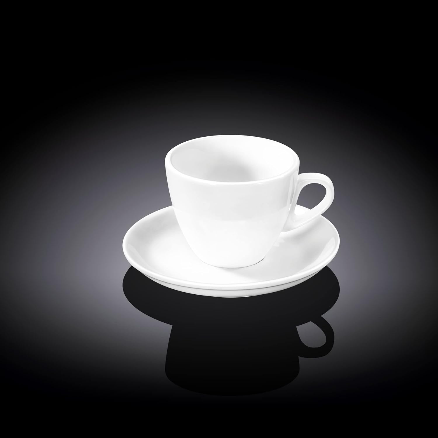 Wilmax - Cups with Saucers - Set of 6 - 75 ml - Porcelain Coffee Cups - White - Crockery Set for 6 People - Cup Set for Coffee, Tea, Desserts - Coffee Service & Tea Service – Bild 3