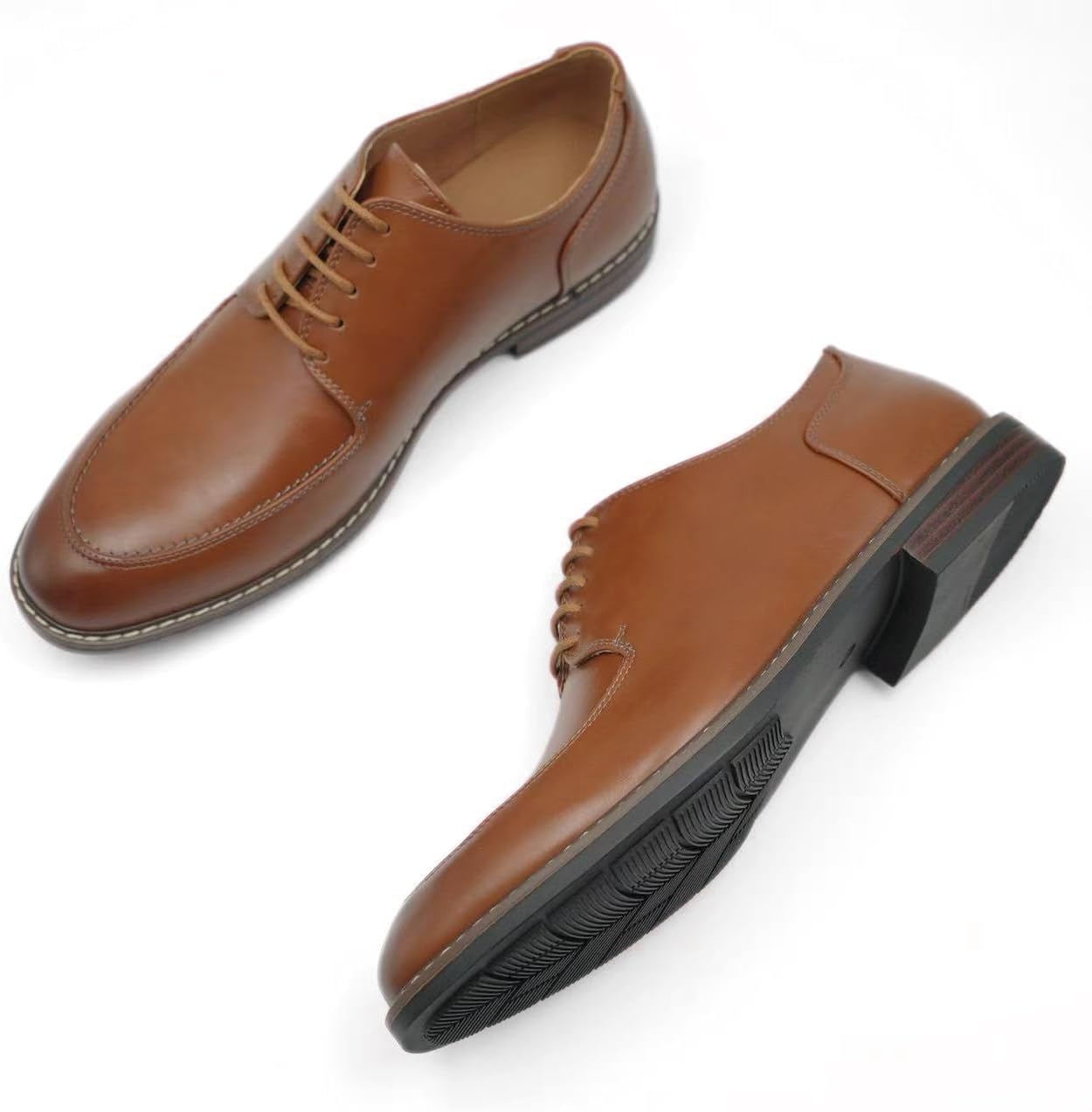 Finishing & Sewing Men's Moc-Toe Lace-Up Oxford Shoes – Bild 5