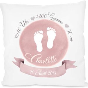 Personalised Pillow for Birth Christening – Baby Gift with Name and Birth Dates, Birth Pillow, Name Pillow Girl Boy, Christening Gift