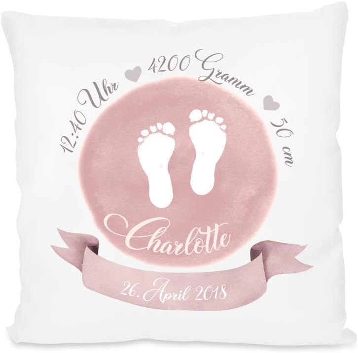 Personalised Pillow for Birth Christening - Baby Gift with Name and Birth Dates, Birth Pillow, Name Pillow Girl Boy, Christening Gift