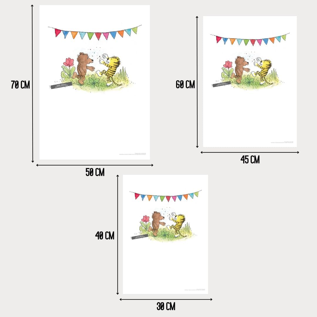 Janosch Poster – Tanz unter der Girlande Ungerahmt 50x70 cm Wandbild Kinder – Bild 4