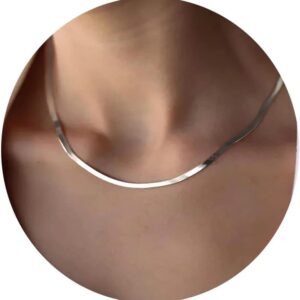 Tewiky Layering Schlangenkette für Damen Gold/Silber Choker ohne Anhänger Set