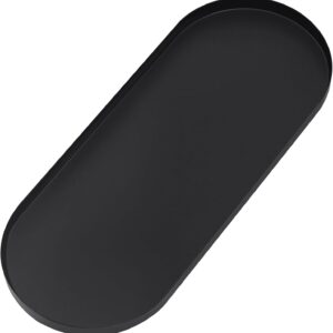 Tray, Black, Decoration, Extra Large, 40 x 15 cm, Stainless Steel Serving Tray, Decorative Plate, Storage Tray, Metal for Cosmetics, Jewellery, Candles, Dessert