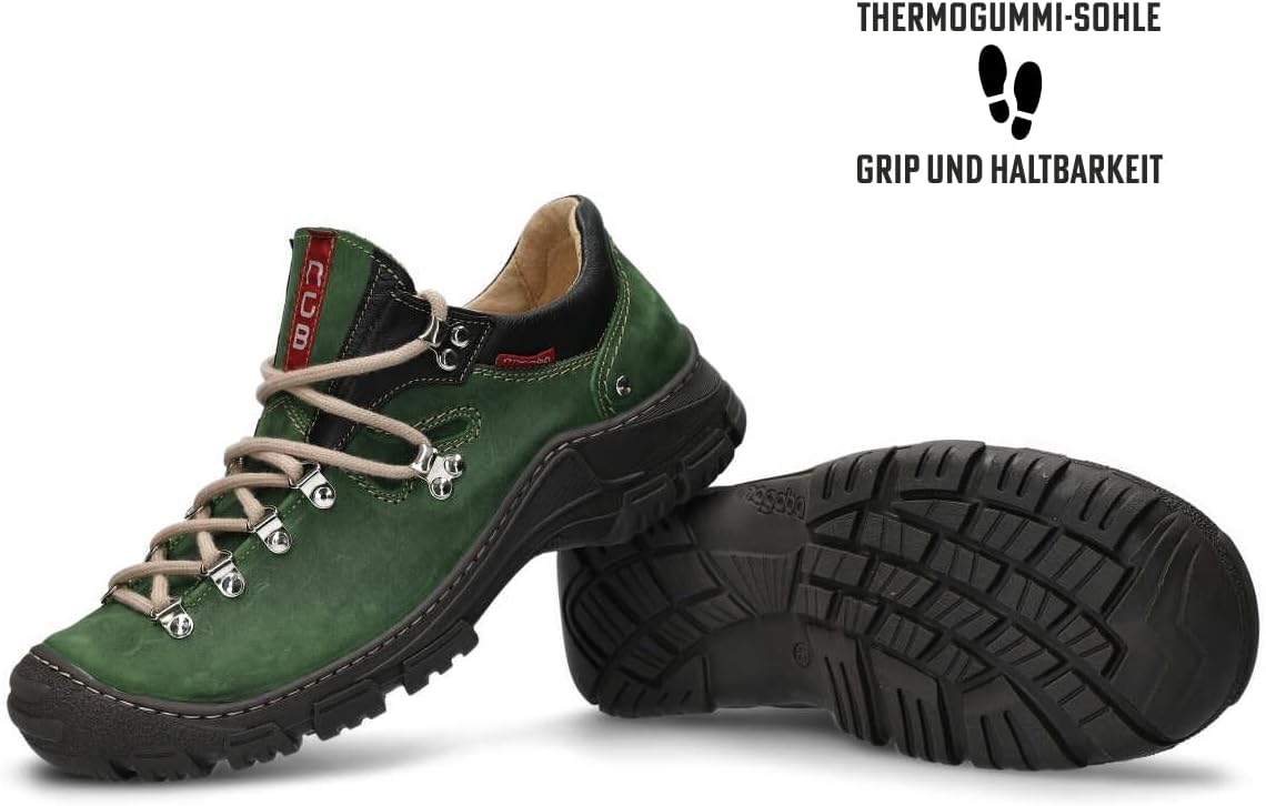 nagaba - Men's Hiking Shoes - Leather Shoes Trekking Shoes Men - Outdoor Low Shoes Men Genuine Leather with Cord Laces - Men's Shoes, Low Shoes, Casual Shoes – Bild 5