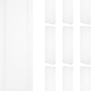 QUARKZMAN Pack of 10 Transparent Gift Boxes, 50 x 20 x 195 mm Plastic Gift Packaging for Sweets, Biscuits, Jewellery Storage, Wedding, Valentine's Day, Party, Packaging