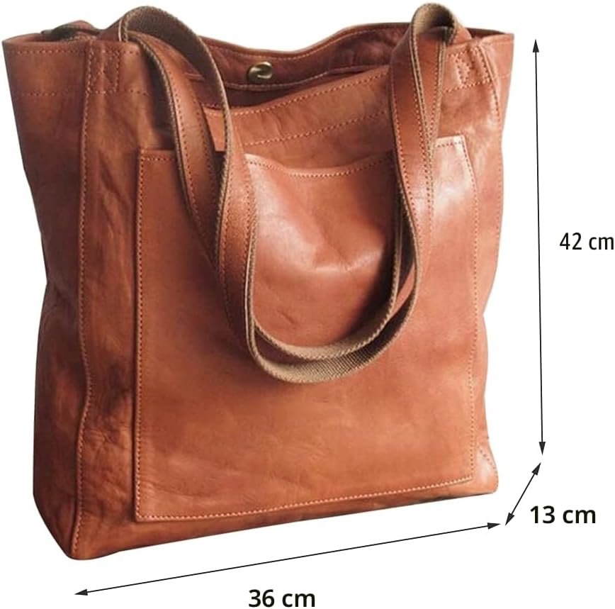 Shoulder Bag Women Large Handbags, Soft PU Leather Crossbody Bag Casual Large Handbag Clutch Bags Handbags Purse for Work & Travel Shopping – Bild 5