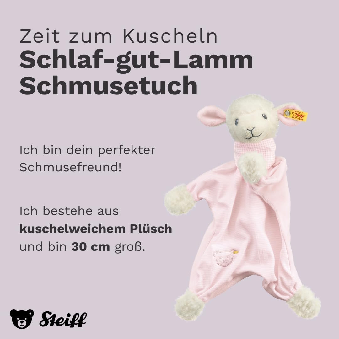 Steiff 30cm Sweet Dreams Lamb Comforter (Pink) – Bild 2
