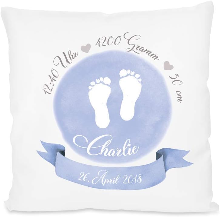 Personalised Pillow for Birth Christening - Baby Gift with Name and Birth Dates, Birth Pillow, Name Pillow Girl Boy, Christening Gift – Bild 3