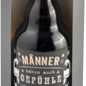 Jack´s Beer Bottle „Men Have Also Feelings Thirst for Examples“ with Gift Packaging 0.33 Litres Men’s Gift / Birthday / Party