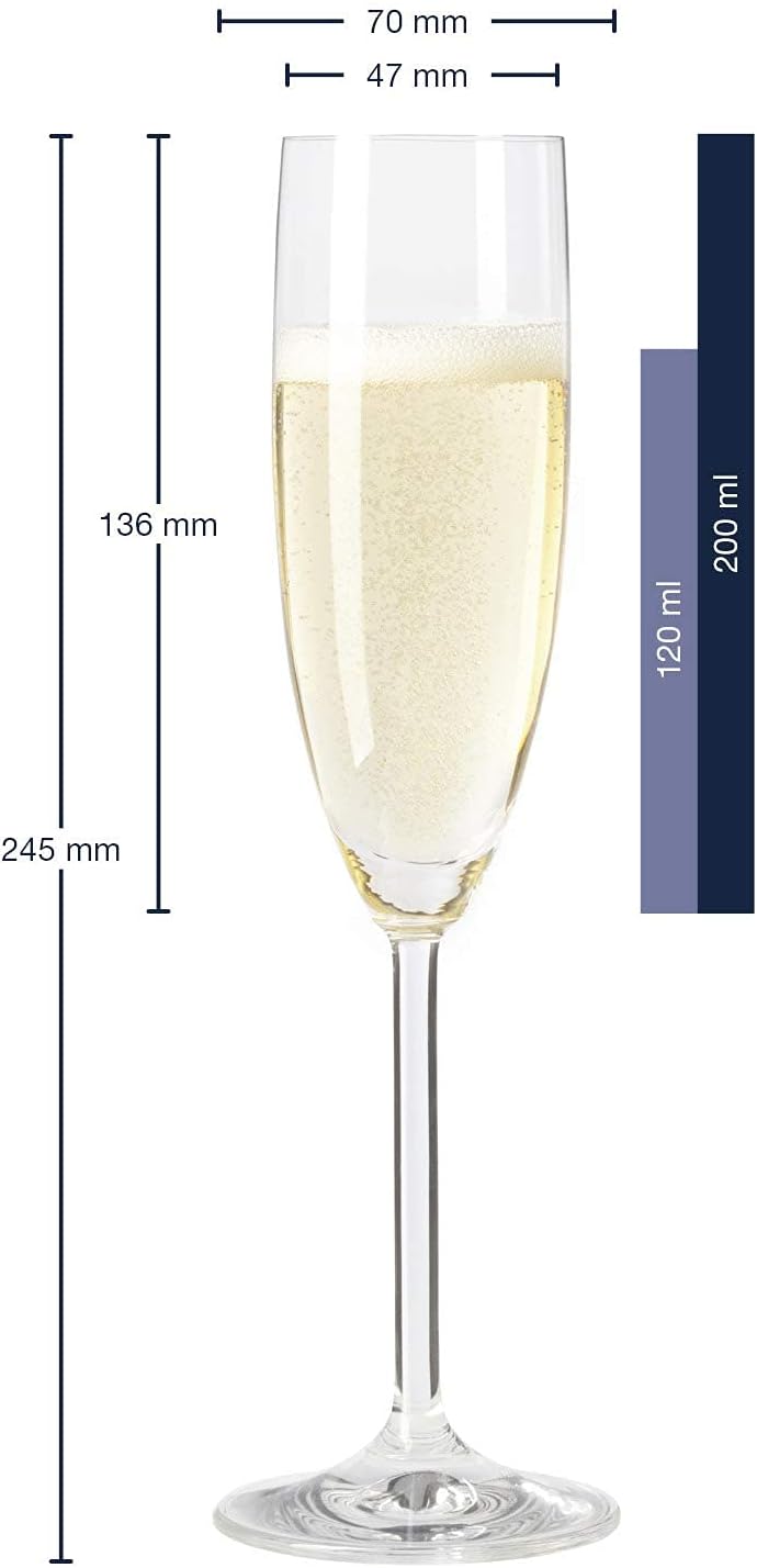 GRAVURZEILE Leonardo Champagne Glasses Set with Engraving Schlechter Tag, Guter Tag - Frag nicht! - Includes Engraved Vintage Wooden Box - Funny & Original Gift - Suitable for Champagne and Sparkling – Bild 3
