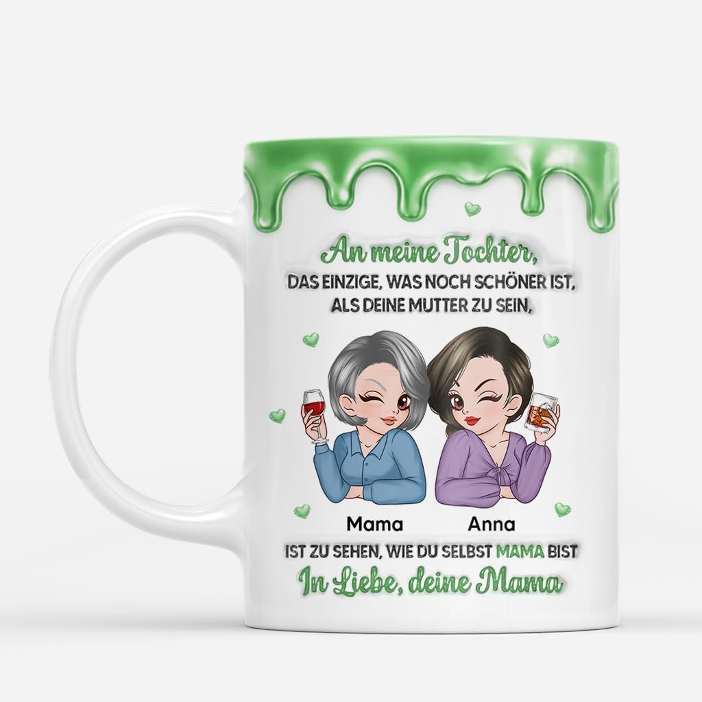 Personalised Mug - An meine Tochter, Das Einzige Was Besser Ist Dich als Mama Zu Haben - Gifts for Mum, Best Grandma Mug, Mother's Day Gifts (Model #1) – Bild 3