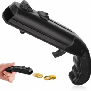 1 Stück Flaschenöffner Pistole, Schwarz, Magnetisch & ABS: Lustiger Kronkorken-Shooter für Bier & Getränke, Praktisch für Haushalt, Party & Bar