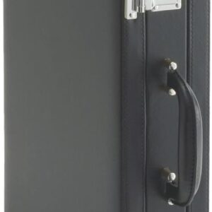 Alassio – 92300 PONTE – attache case briefcase with expandable fold, imitation leather, black